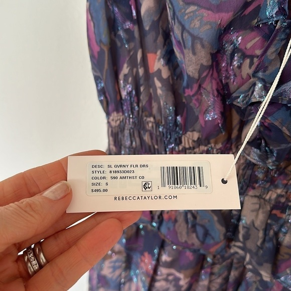 Rebecca Taylor Silk Floral Mini Dress NWT Small Summer Wedding Guest Vacay Party - Picture 6 of 10